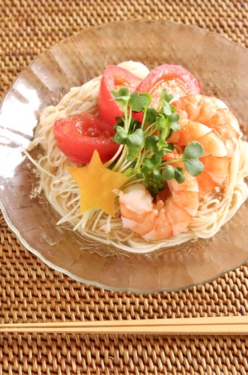 海老のピリ辛そうめん