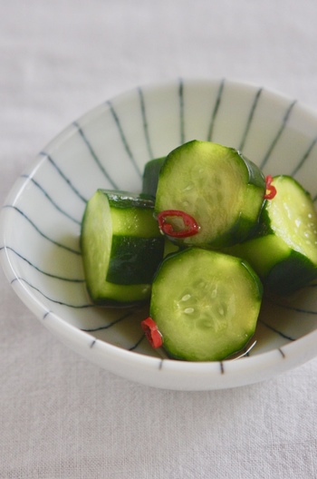 きゅうりの漬物 酢醤油味