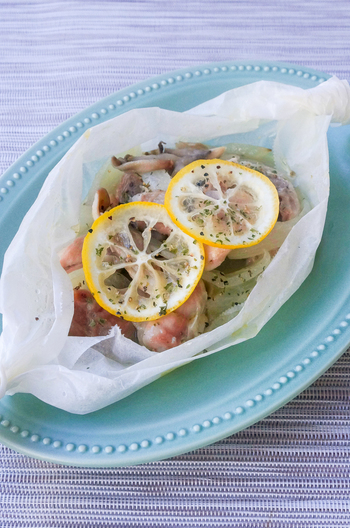 電子レンジで チキンのレモン蒸し