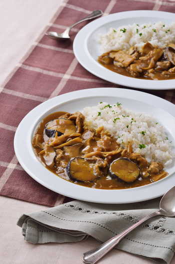 なすときのこのスパイシーカレー