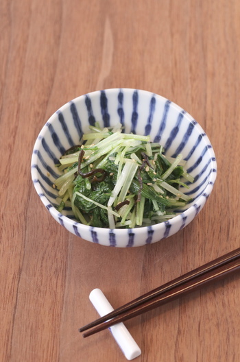 水菜と塩昆布のナムル