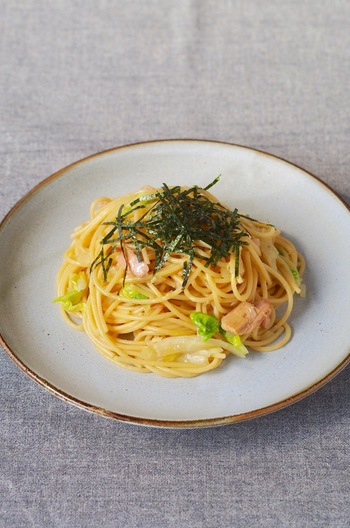 白菜とツナのパスタ