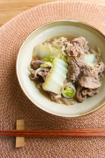 丼にも 牛肉と白菜のすき煮