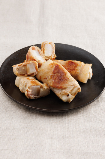 長芋のみそ肉巻き