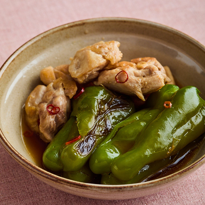 鶏肉とピーマンの煮物