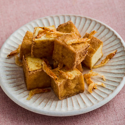 厚揚げと桜えびのカリカリ焼き