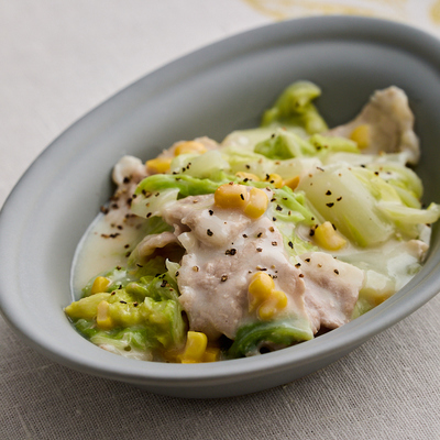 豚肉と白菜のクリーム煮