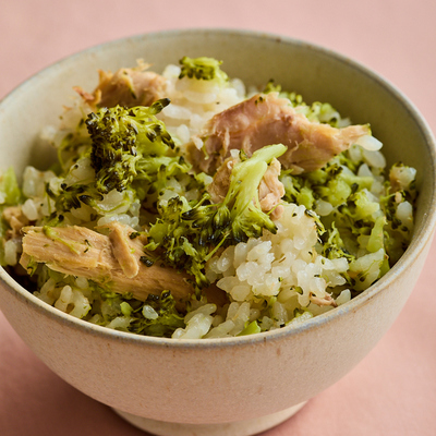丸ごとブロッコリーの炊き込みご飯