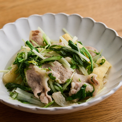 豚肉と水菜のさっと煮