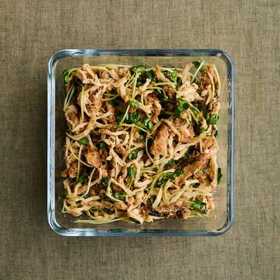 作り置きに さばと切り干し大根のごまマヨあえ