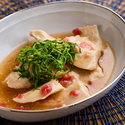 鶏むね肉の梅しそあんかけ