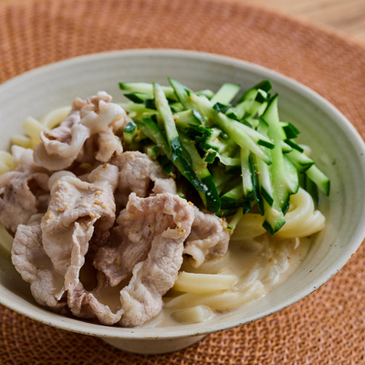 豚しゃぶ豆乳うどん