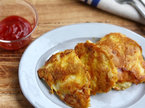 やわらか 鶏胸肉のカレーチーズピカタ