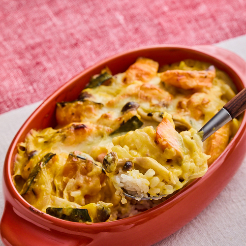 鮭とかぼちゃのドリア by おいしい健康 - 管理栄養士監修のレシピ検索