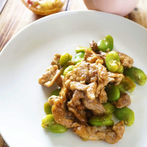 そら豆と豚肉のオイスター炒め by ちーすけ♡ - 管理栄養士監修