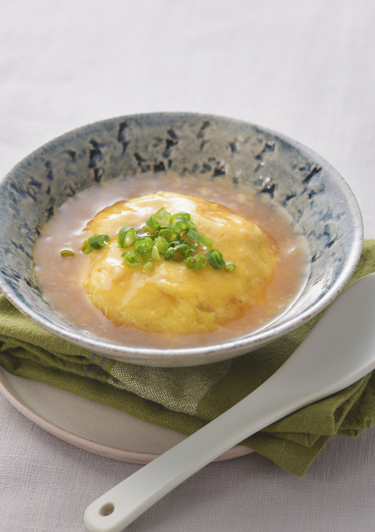 レンジで ふわふわ卵豆腐のしょうがあん