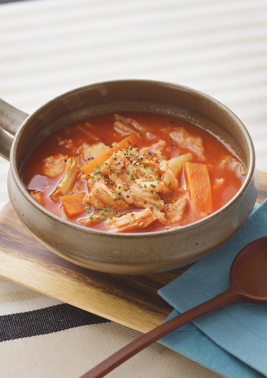 コンビニ食材で ミネストローネ