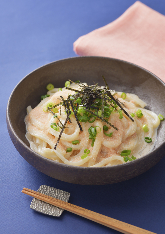 レンジでたらこクリームうどん