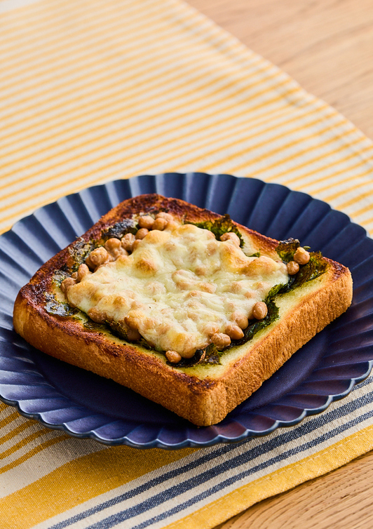 海苔納豆チーズトースト