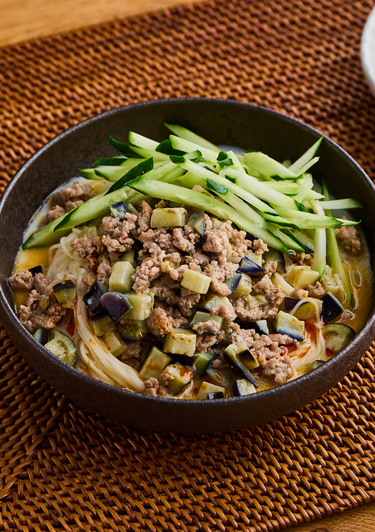 なすの坦々そうめん
