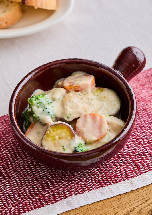 鶏むね肉とさつまいものクリーム煮