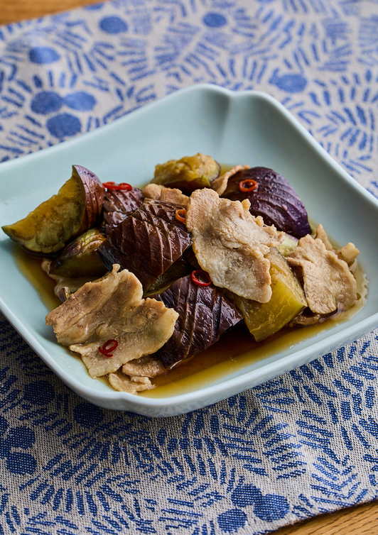 豚肉となすの甘辛煮