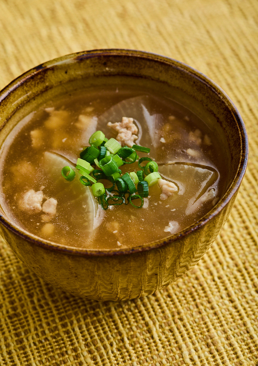 ひき肉と大根のとろみスープ