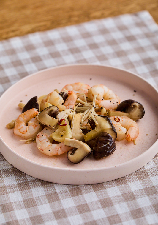 きのこガーリックシュリンプ