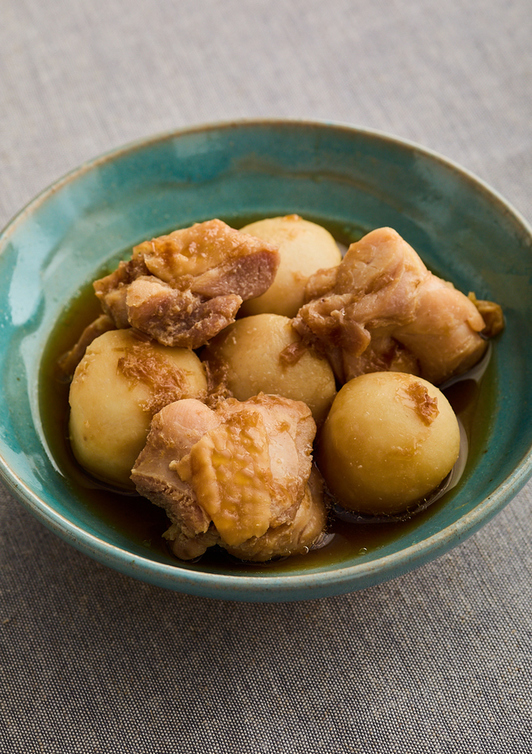 レンジで鶏肉と里いもの煮物