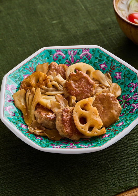 れんこんと肉団子の甘酢あん