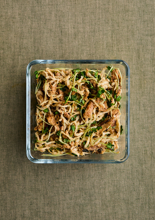 作り置きに さばと切り干し大根のごまマヨあえ