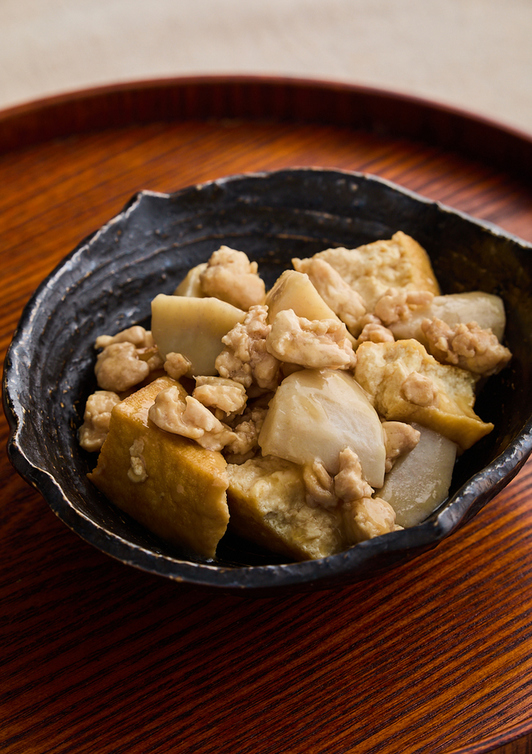 厚揚げと里いものめんつゆ煮