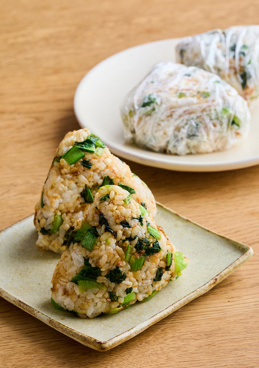 冷凍できる 小松菜のおかかおにぎり