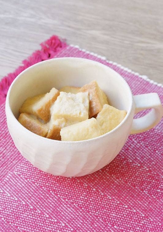 コンビニ食材で　プリンのフレンチトースト