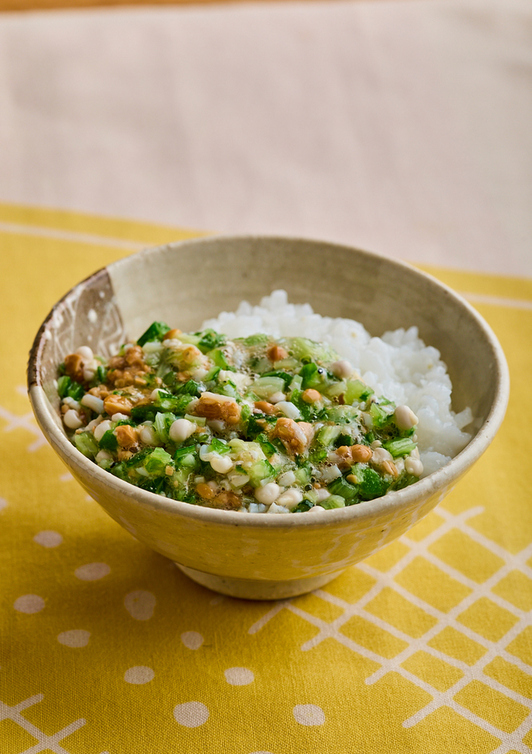 【離乳食・後期】しらすのおくら納豆粥