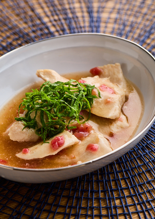 鶏むね肉の梅しそあんかけ