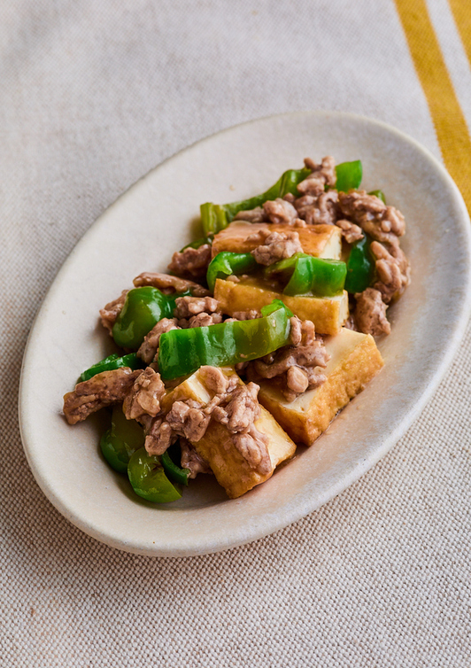 ご飯がすすむ 厚揚げと豚ひき肉炒め