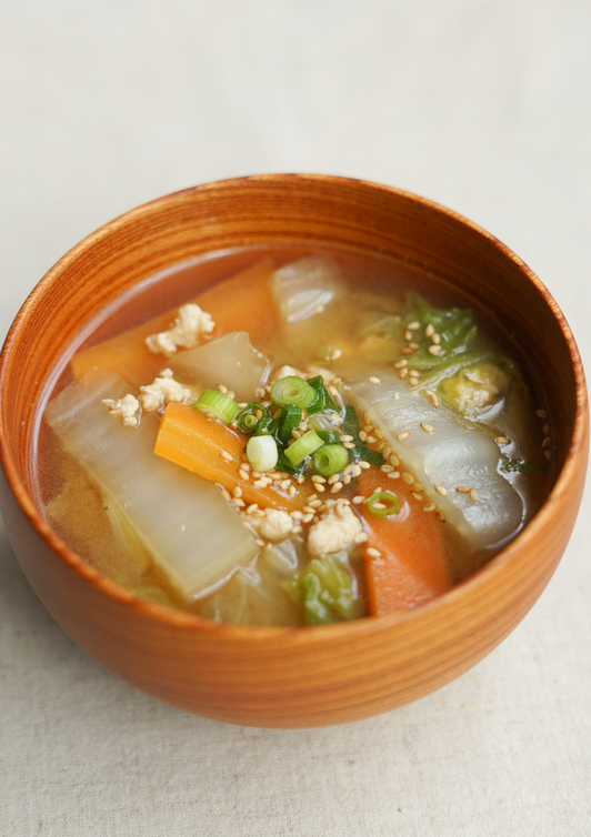 簡単 体温まる 生姜と白菜の特製スープ