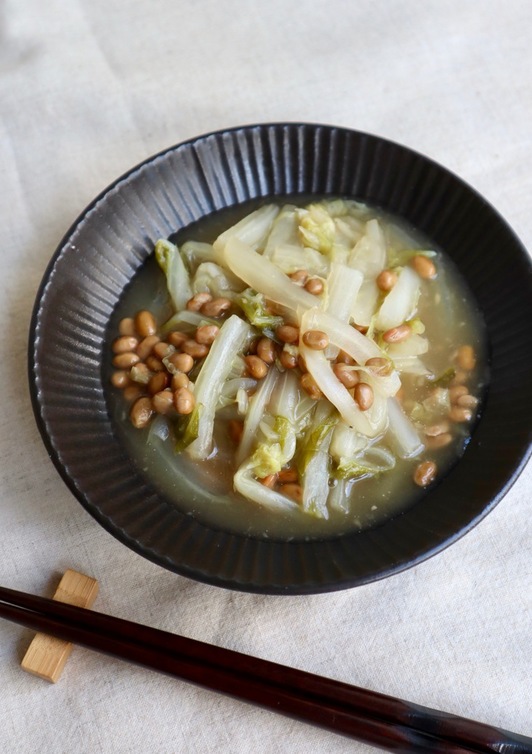 白菜と納豆のくたくた煮