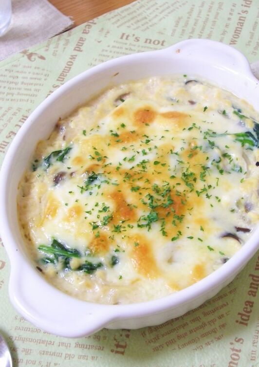 豆腐としめじのグラタン