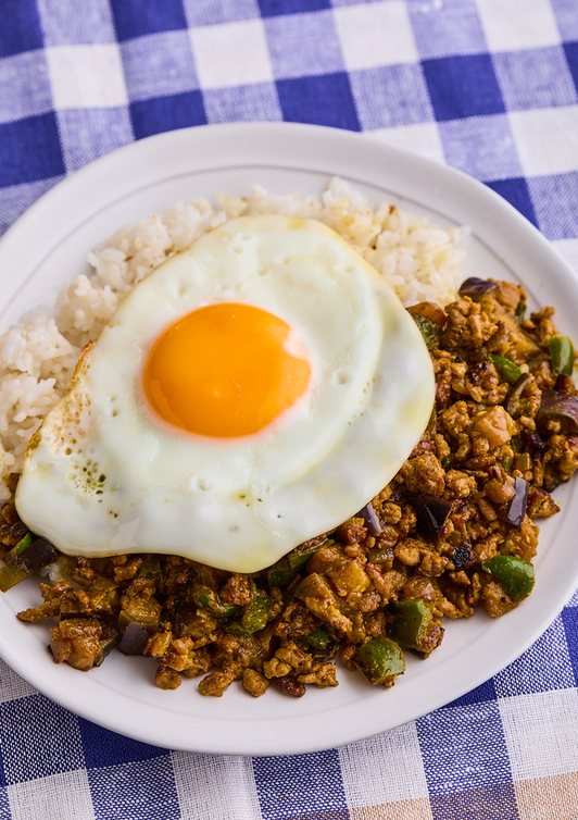 なすと挽肉のドライカレー