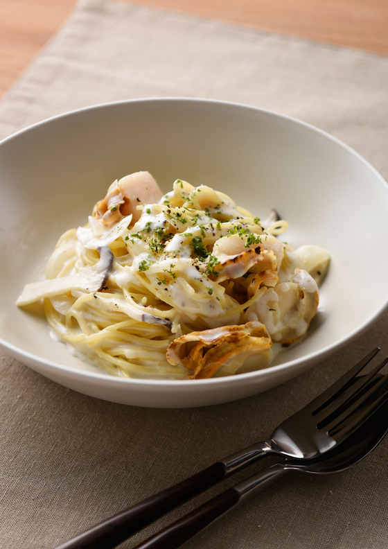 フライパンひとつ ほたてのワンポットパスタ
