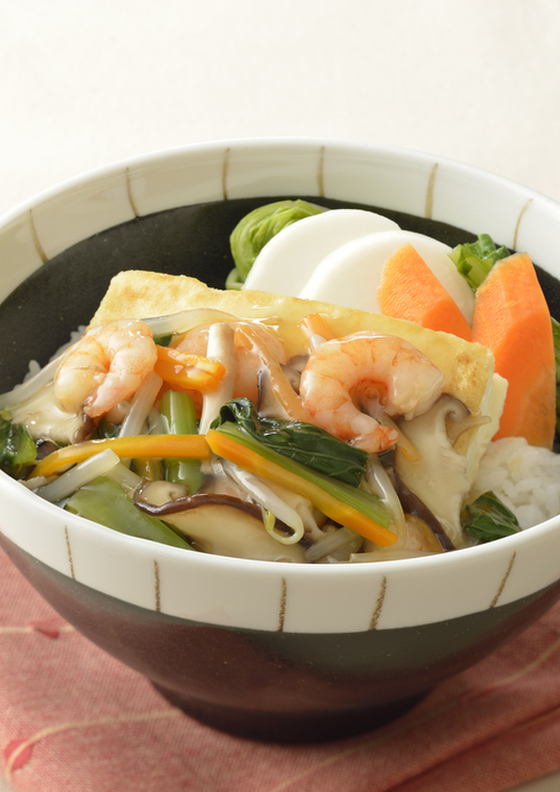 麺つゆ海老あんかけ どんぶり