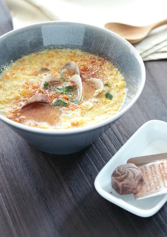 野菜のクラムチャウダー ハイカカオチョコレート風味