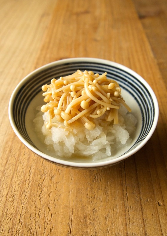 大根おろしとなめたけ