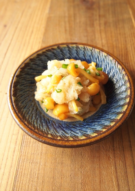 大根おろしとなめこ
