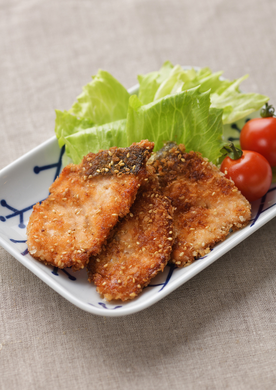 鮭のごまパン粉焼き