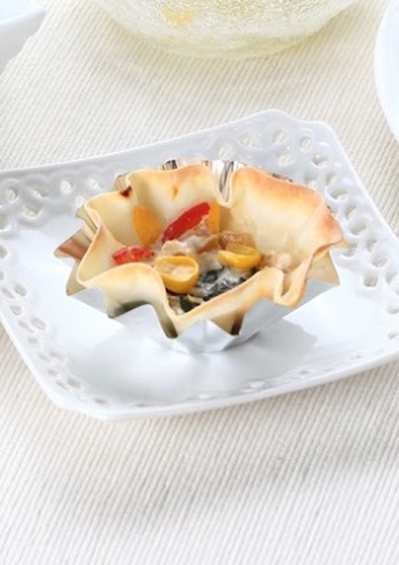 餃子の皮のヨーグルトピザ