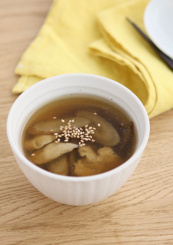 鶏ささ身とごぼうの中華スープ