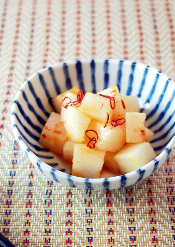 我が家のカクテキ(大根キムチ)
